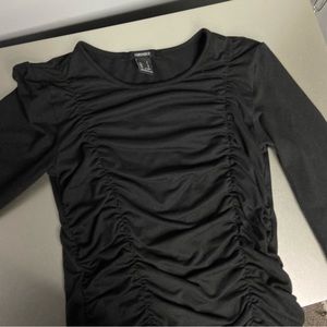 Forever 21 black scrunch tight top